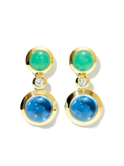 18K黄金 LAGOON 多宝石耳环