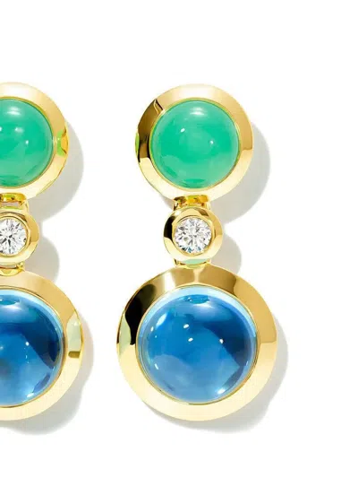 18K黄金 LAGOON 多宝石耳环