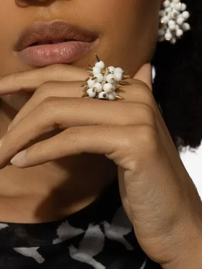 Brooks Brothers 18k Yellow Gold Spiked Muse Onyx And Diamond Ring In Gold