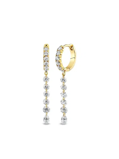 Logan Hollowell 18k Yellow Gold Diamond Hoop Earrings In Gold