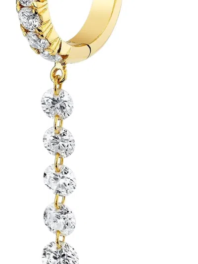 Logan Hollowell 18k Yellow Gold Diamond Hoop Earrings In Gold