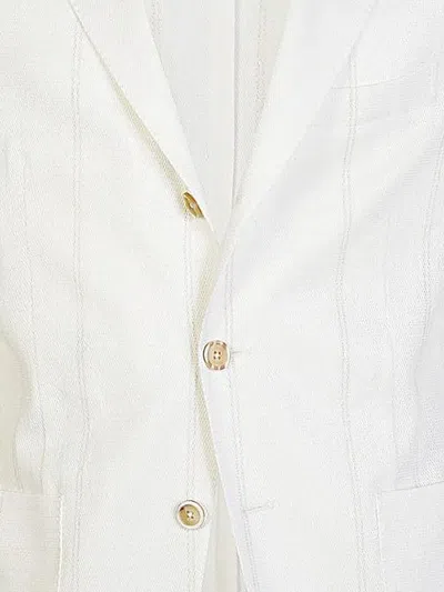Eleventy Single-breasted Blazer In White