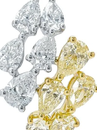 Azzaro White Gold Diamond Earrings In Multi