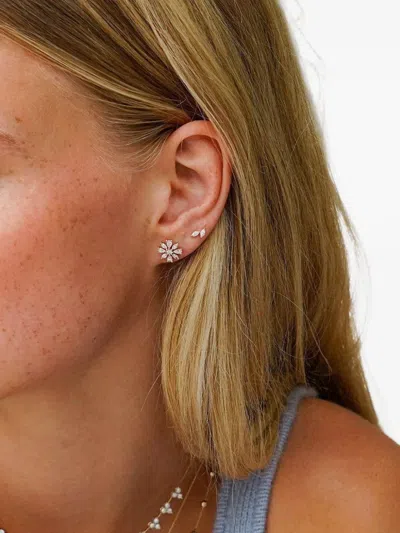 Dana Rebecca Designs 14k White Gold Alexa Jordyn Diamond Stud Earrings In Metallic