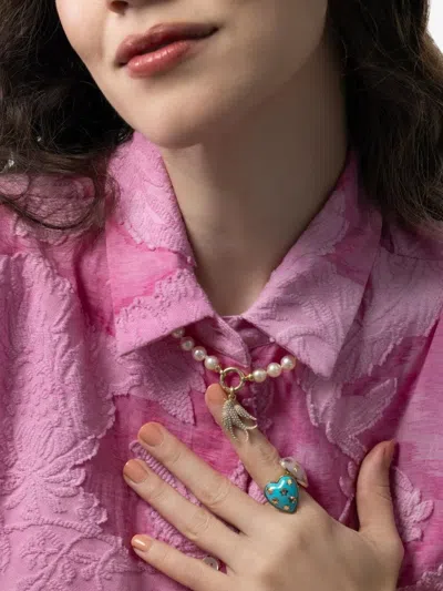 Storrow Jewelry 14k Yellow Gold Sparrow Pearl Pendant In Gold