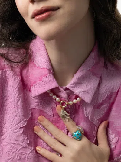 Storrow Jewelry 14k Yellow Gold Sparrow Pearl Pendant In Gold