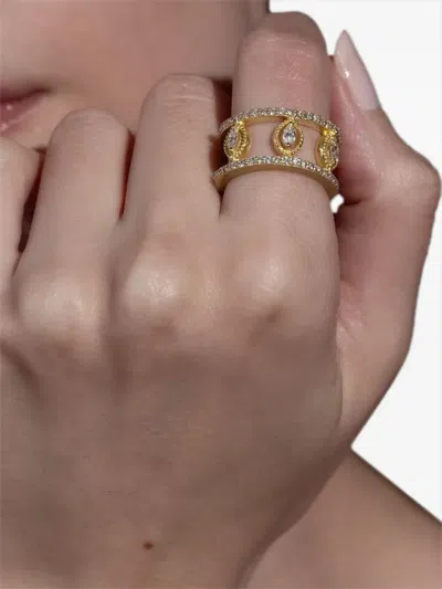 Tanya Farah 18k Yellow Gold Diamond Ring In Gold