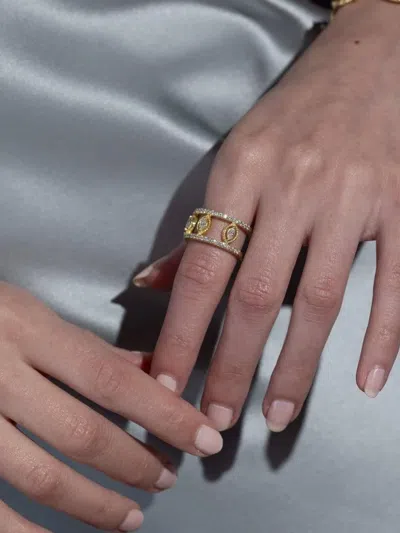 Tanya Farah 18k Yellow Gold Diamond Ring In Gold