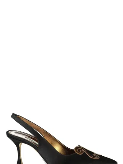 Manolo Blahnik 70mm Durbar Slingback Pumps In Black