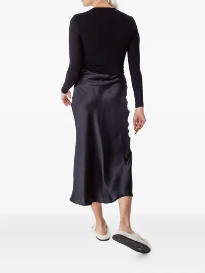 Sablyn Miranda Bias-cut Midi Skirt In Black