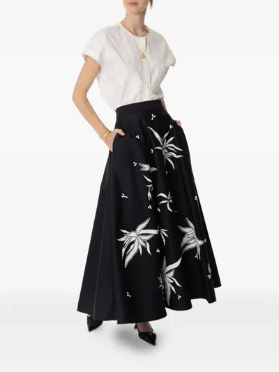 Mantù Floral-embroidered Top In White