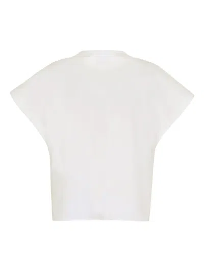 Mantù Floral-embroidered Top In White
