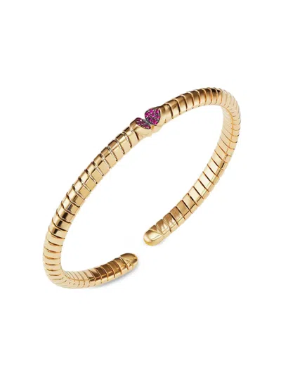 Marina B 18k Yellow Gold Trisolina Ruby Bangle Bracelet In Gold