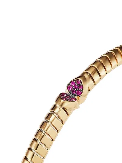 Marina B 18k Yellow Gold Trisolina Ruby Bangle Bracelet In Gold