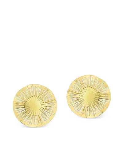 Carol Kauffmann 18k Yellow Gold Large Explosion Earrings In Gold