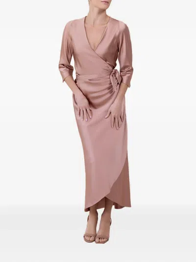 Peter Cohen V-neck Wrap Dress In Pink