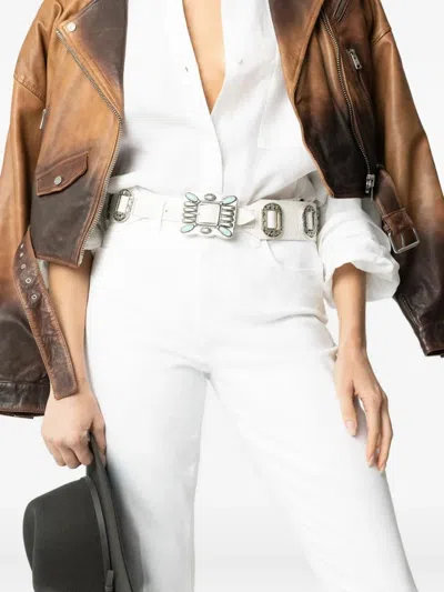 Streets Ahead Iris Concho Belt In White