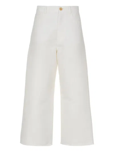 Mantù High-waisted Trousers In White