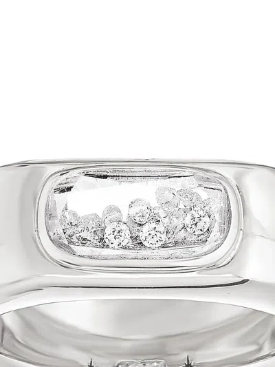 Moritz Glik 18k White Gold Dalila Diamond And Sapphire Ring In Metallic