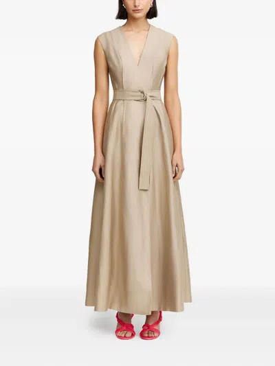 Acler Hepworth Belted Sleeveless Maxi Dress In Neutral