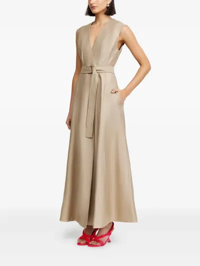 Acler Hepworth Belted Sleeveless Maxi Dress In Neutral