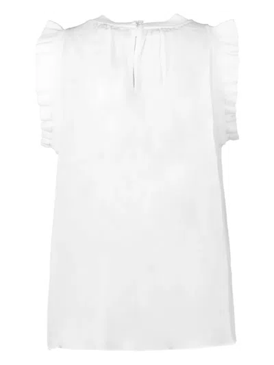 Christy Lynn Bonnie Ruffled Sleeveless Top In White