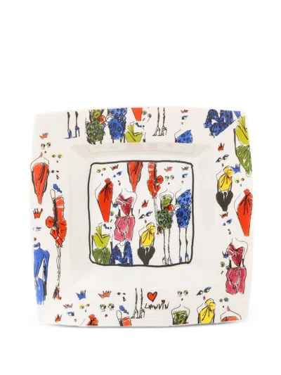 Lanvin Illustration-print Porcelain Tray In Multi