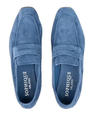 Sophique Essenziale Suede Loafers In Blue