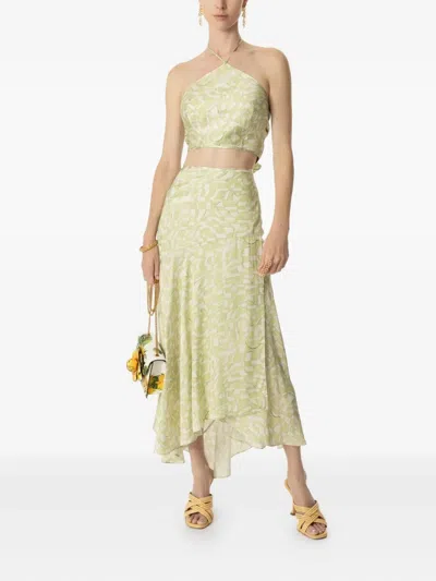 Alexis Nali Abstract-print Halterneck Top In Multi