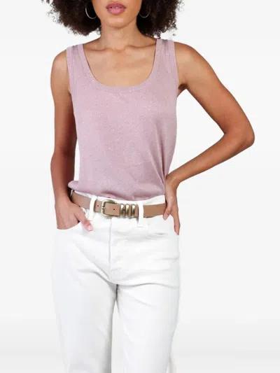 Eleventy Three-loop Leather Belt In Brown