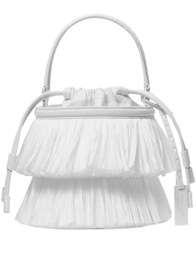 Michael Kors Mini Ischia Bucket Bag In White