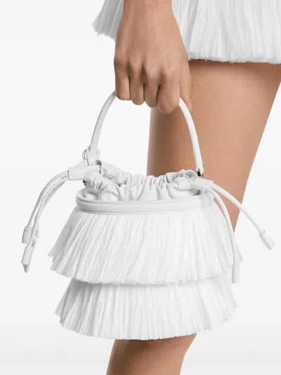Michael Kors Mini Ischia Bucket Bag In White
