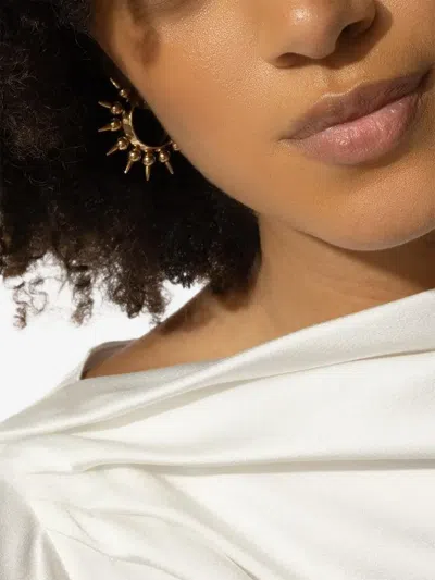 Brooks Brothers 18k Yellow Gold Spiked Muse Earrings In Gold