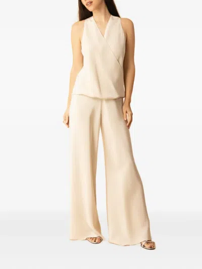 Peter Cohen Wrap-neck Sleeveless Top In Neutral
