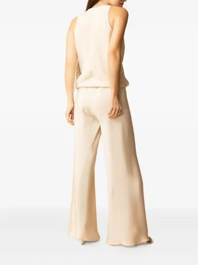Peter Cohen Wrap-neck Sleeveless Top In Neutral