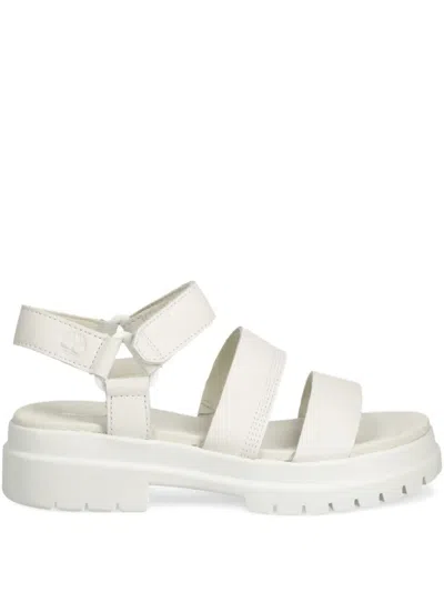 Timberland Platform Strap Sandals In White