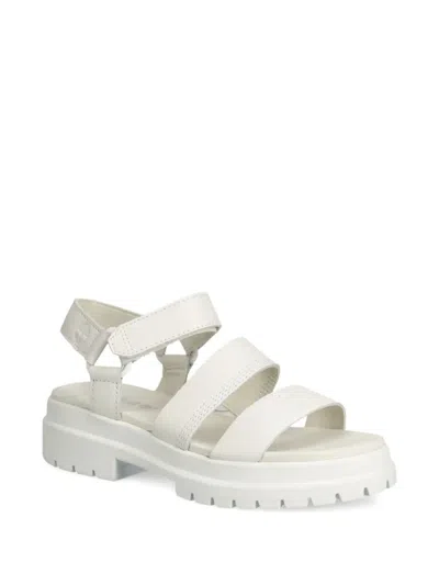 Timberland Platform Strap Sandals In White