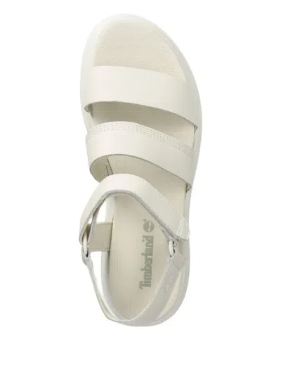 Timberland Platform Strap Sandals In White