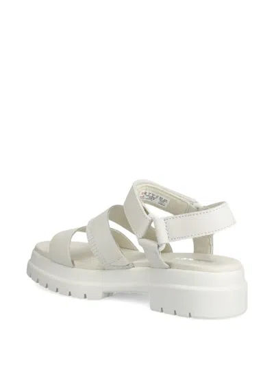 Timberland Platform Strap Sandals In White