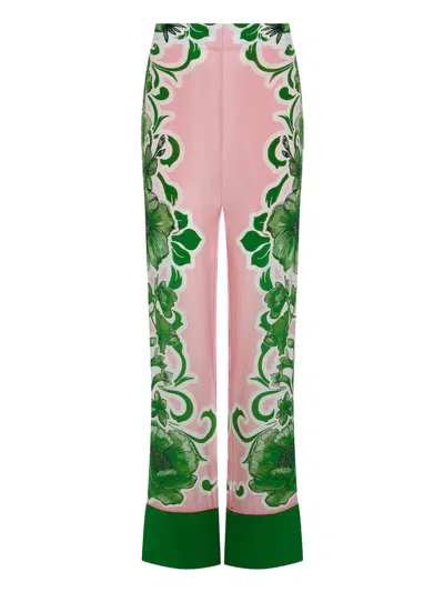 Borgo De Nor Havana Floral-print Crepe Straight-leg Pants In Multi