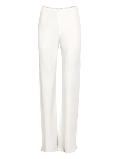 Peter Cohen Bias-cut Wide-leg Trousers In White