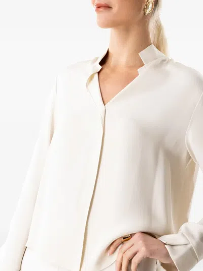 Peter Cohen Bias-cut Wide-leg Trousers In White