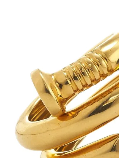 David Webb 18k Yellow Gold Hammered Nail Ring In Gold