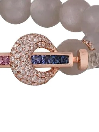 Ananya Rose Gold Chakra Multi-stone Bracelet In Neutral