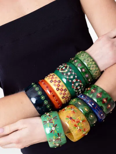 Mark Davis 18k Yellow Gold Citrine Bangle In Brown