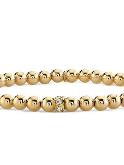 Sydney Evan 14k Yellow Gold Rondelle Diamond Bracelet In Gold