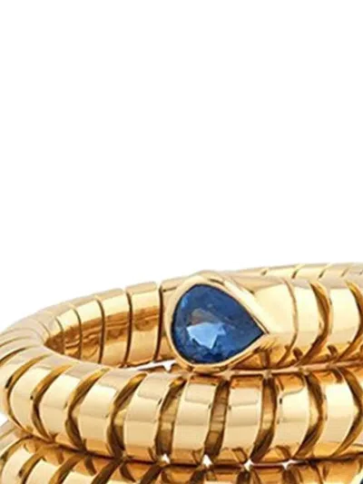 Marina B 18k Yellow Gold Sapphire Trisola Ring In Gold