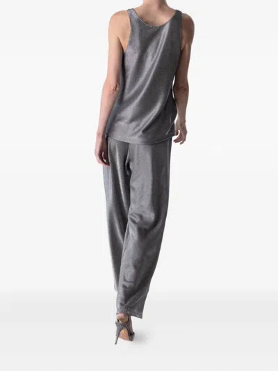 Peter Cohen V-neck Tank Top In Gray