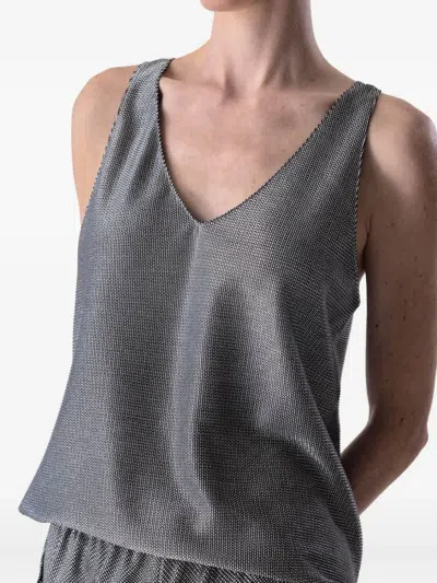 Peter Cohen V-neck Tank Top In Gray