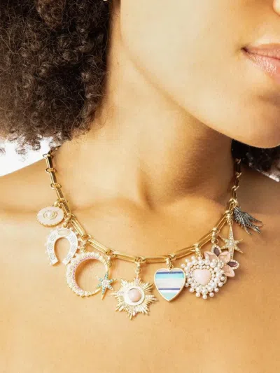 Storrow Jewelry 14k Yellow Gold Emily Multi-stone Pendant In Gold